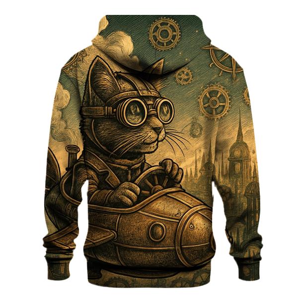 Clockwork Explorer Cat premium hoodies