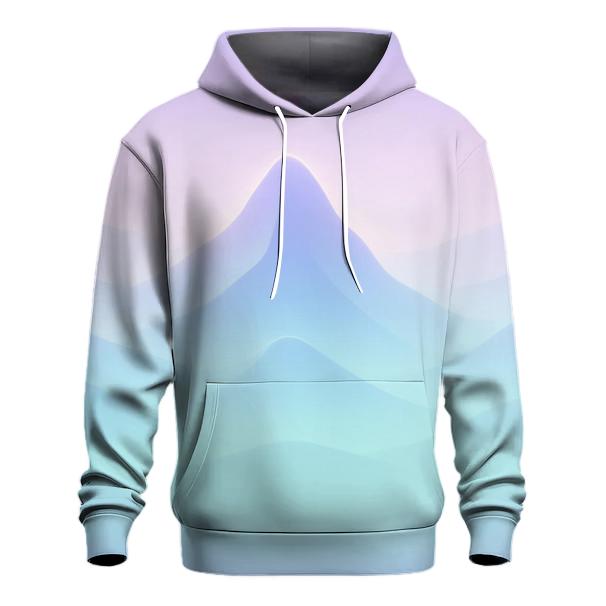 Pastel Mist Mountains graphic hoodies