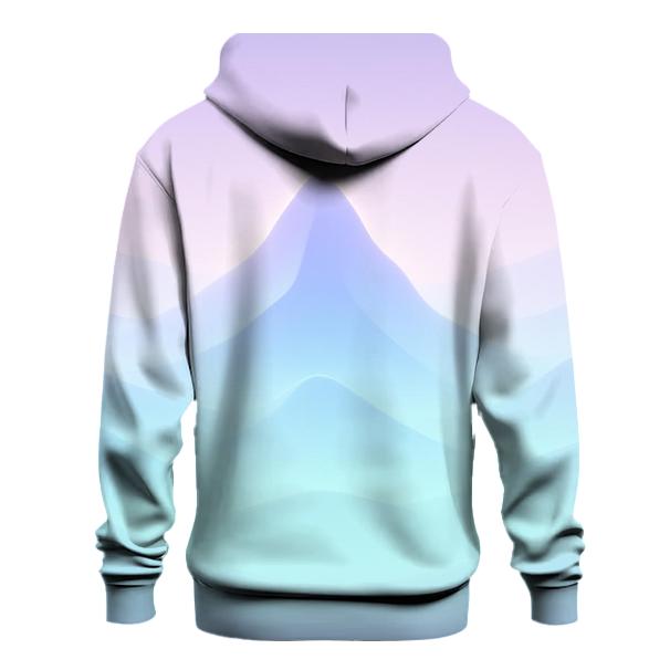 Pastel Mist Mountains graphic hoodies