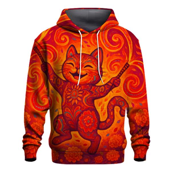 Festival Fire Dancer Cat hoodie trends