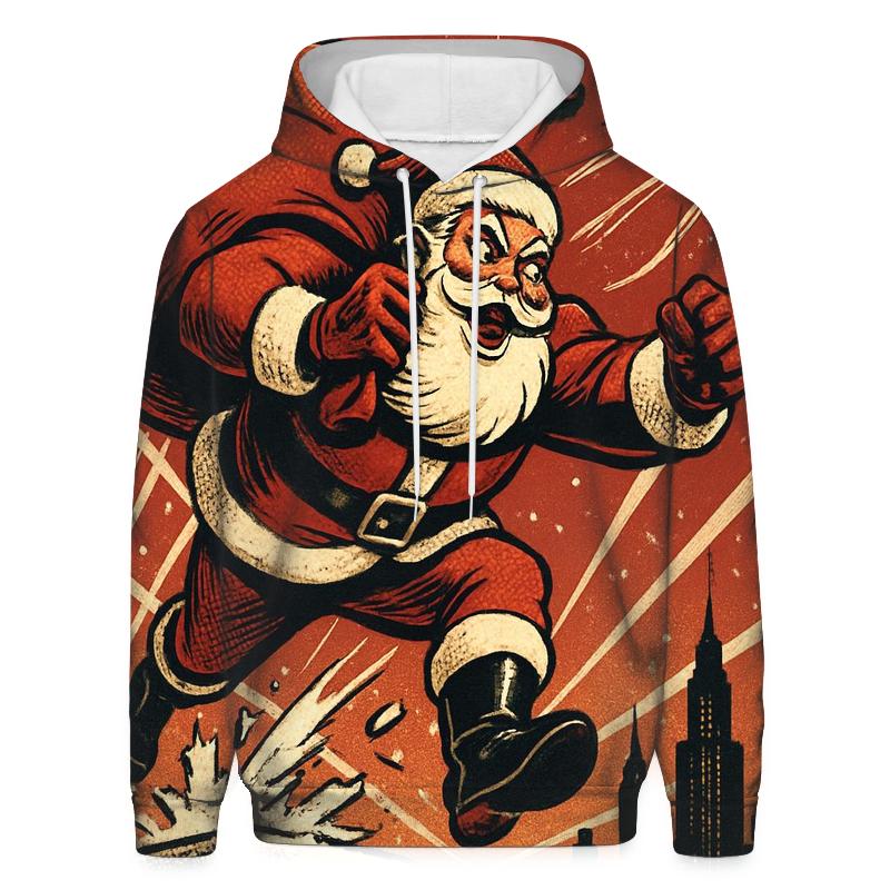 Retro Comic Claus Escape hoodie styles