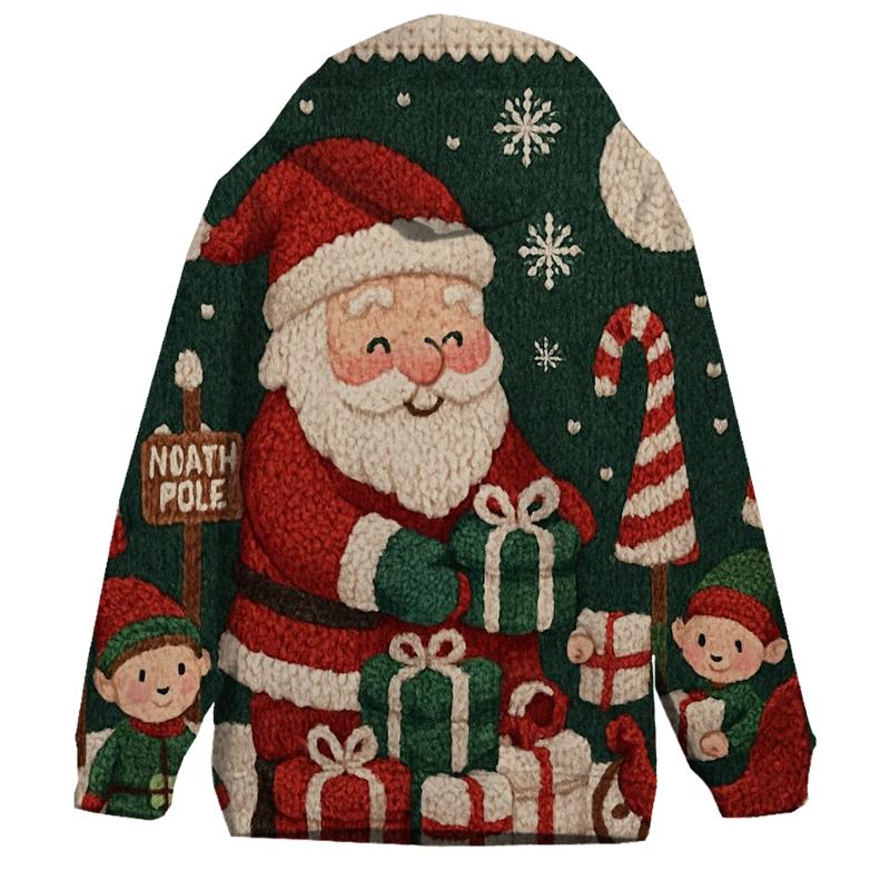 Knitted North Pole Panorama zip-up hoodies