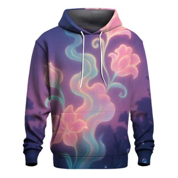 Iridescent Smoke Garden embroidered hoodies