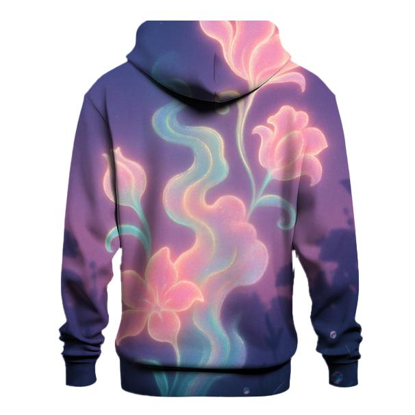 Iridescent Smoke Garden embroidered hoodies