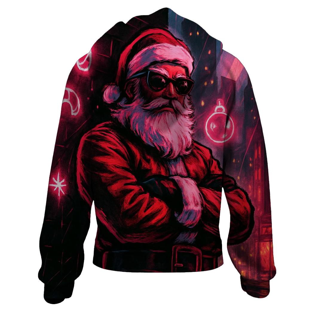 Neon Streetwear Santa embroidered hoodies