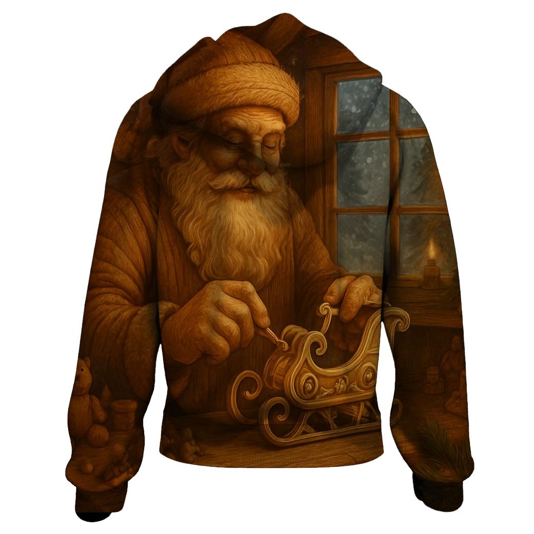 Woodland Clockwork Santa embroidered hoodies