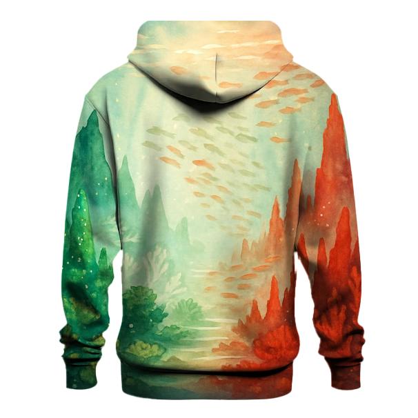 Coral Reef Banner embroidered hoodies