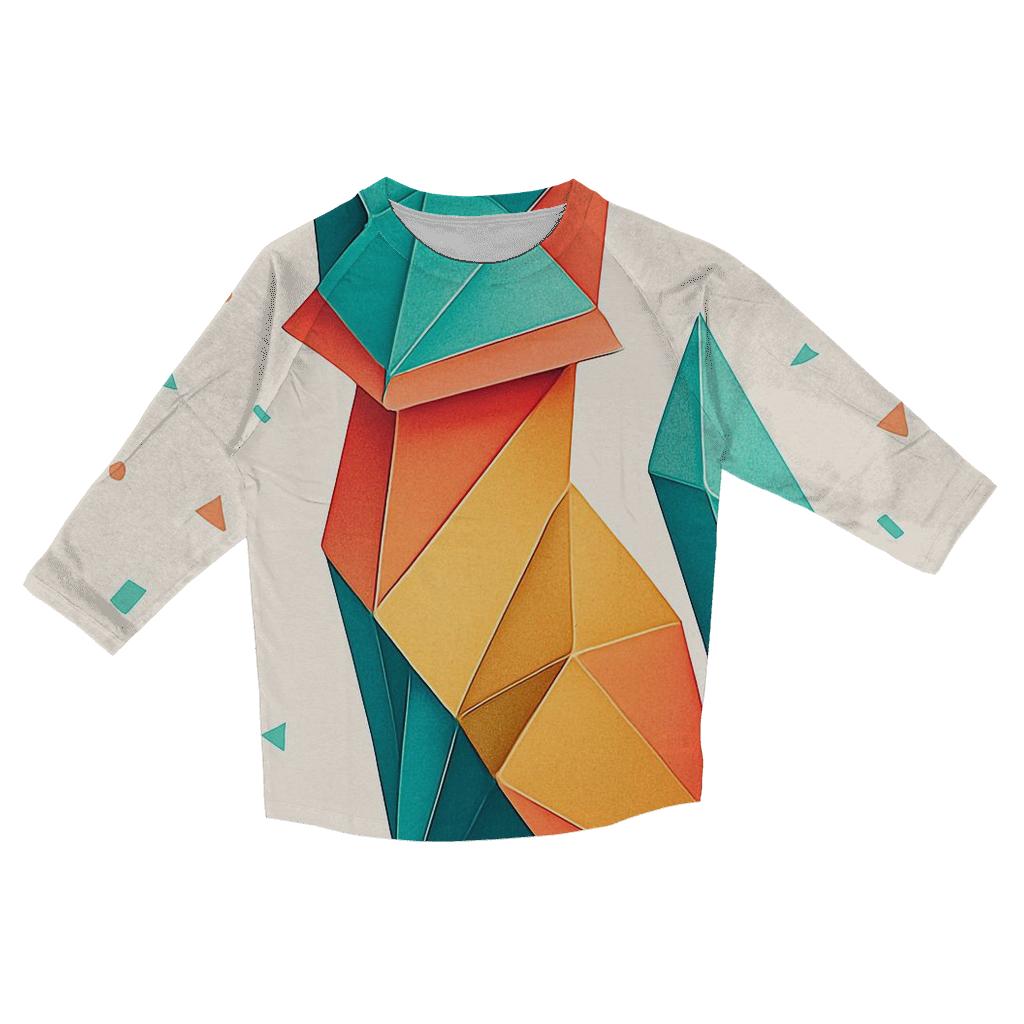 Chromatic Origami Fox casual three quarter sleeve shirts