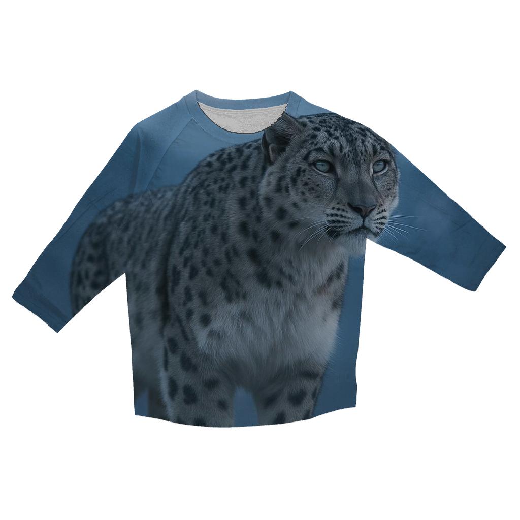 Ridge Ghost Snow Leopard casual three quarter sleeve shirts