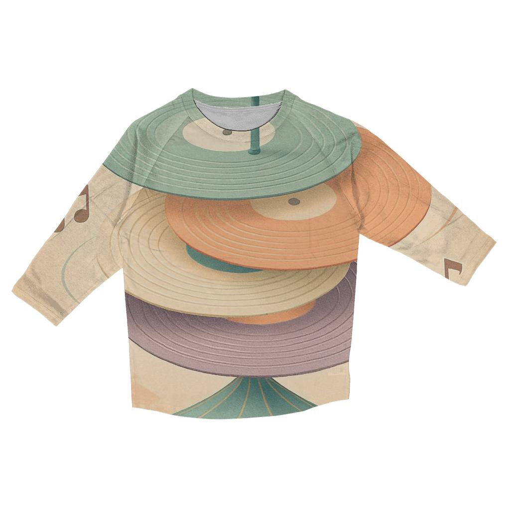 Vinyl Spiral Carousel stylish quarter sleeve tops