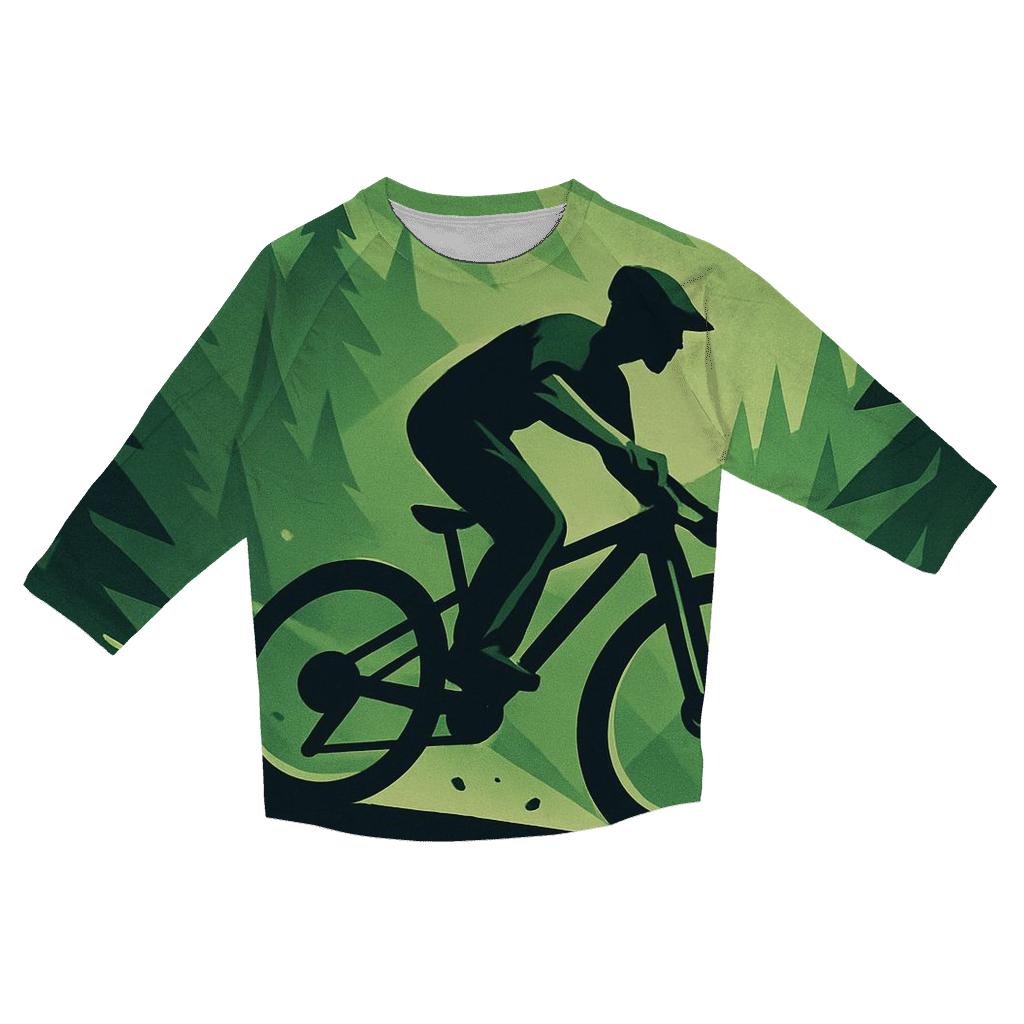 Mountain Bike Trail Geometry fashion 3/4 sleeve shirts