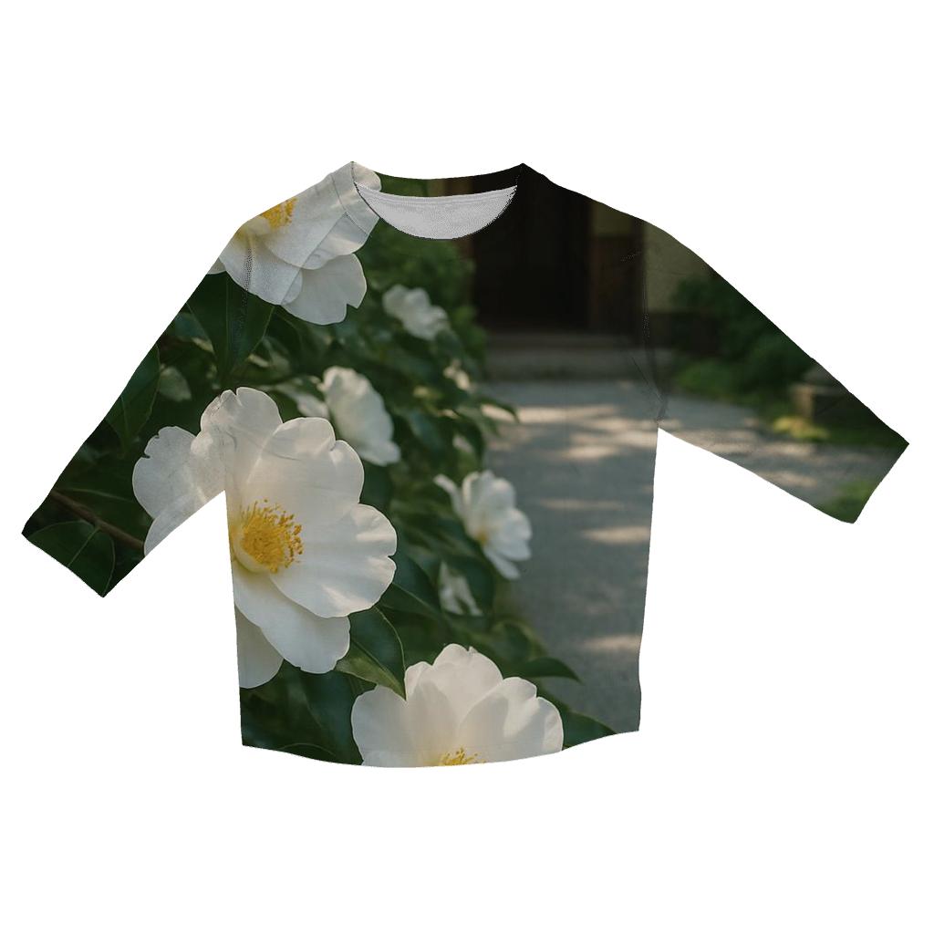 Camellia Tea Garden Path personalized 3/4 sleeve tees