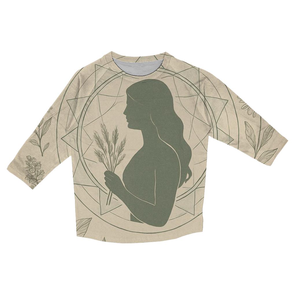 Virgo Earth Healer Chart trendy 3/4 sleeve tops