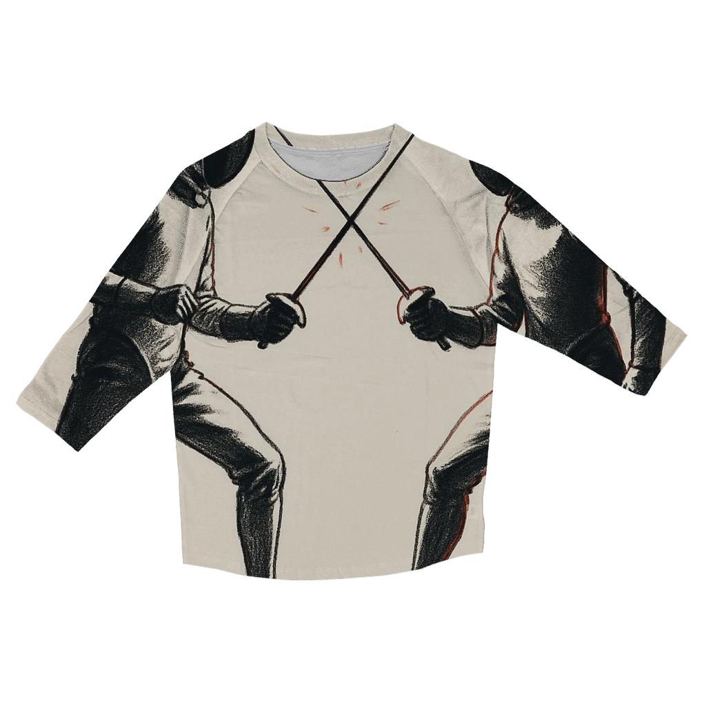 Fencing Lines And Light casual three quarter sleeve shirts