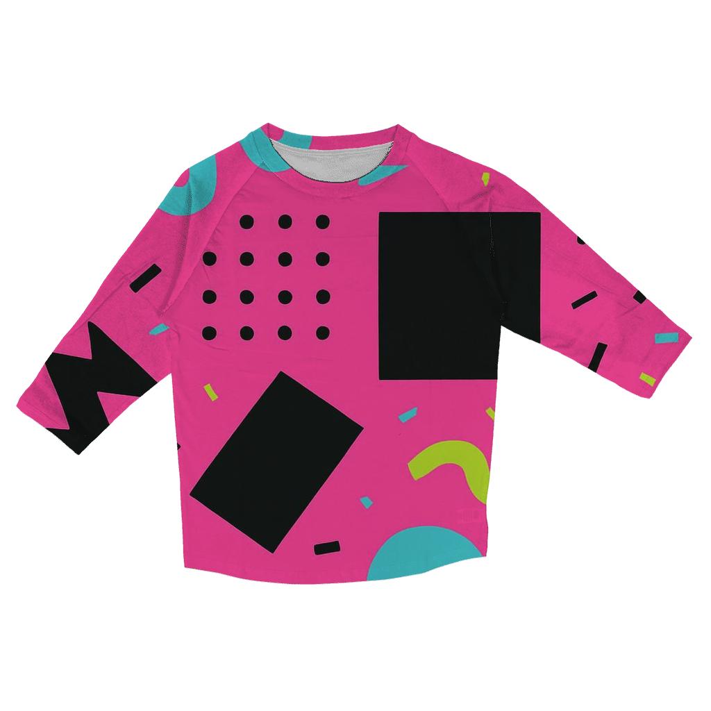 Retro Memphis Party trendy 3/4 sleeve tops