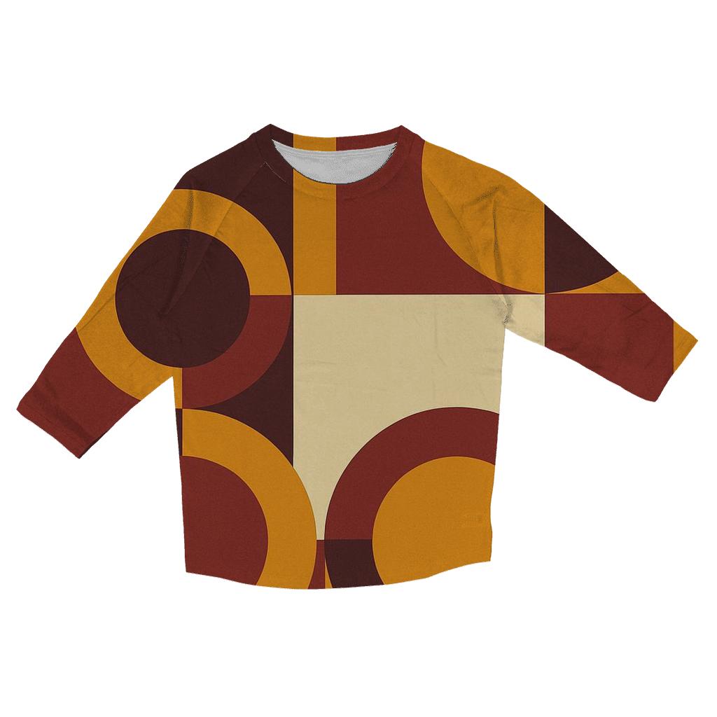 Mod Geometric Squad trendy 3/4 sleeve tops