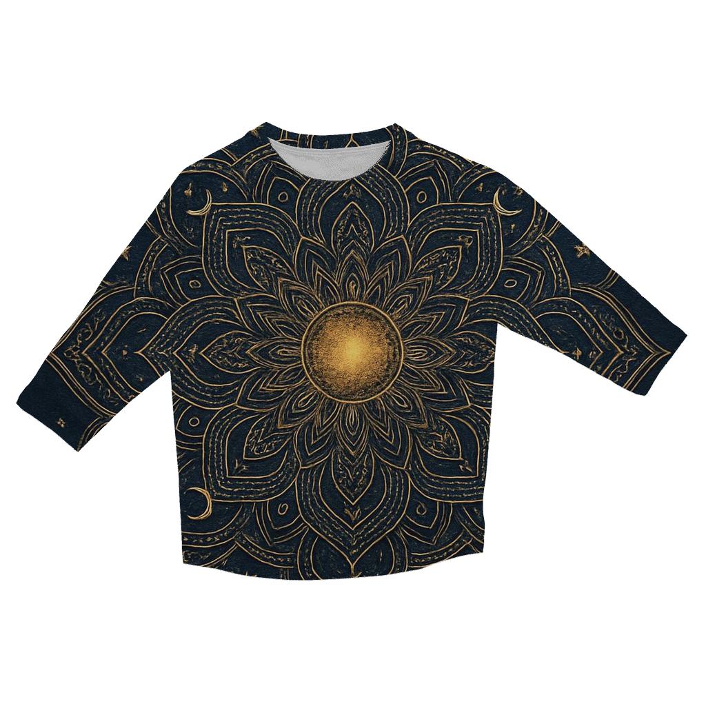 Celestial Line Mandala cotton quarter sleeve shirts