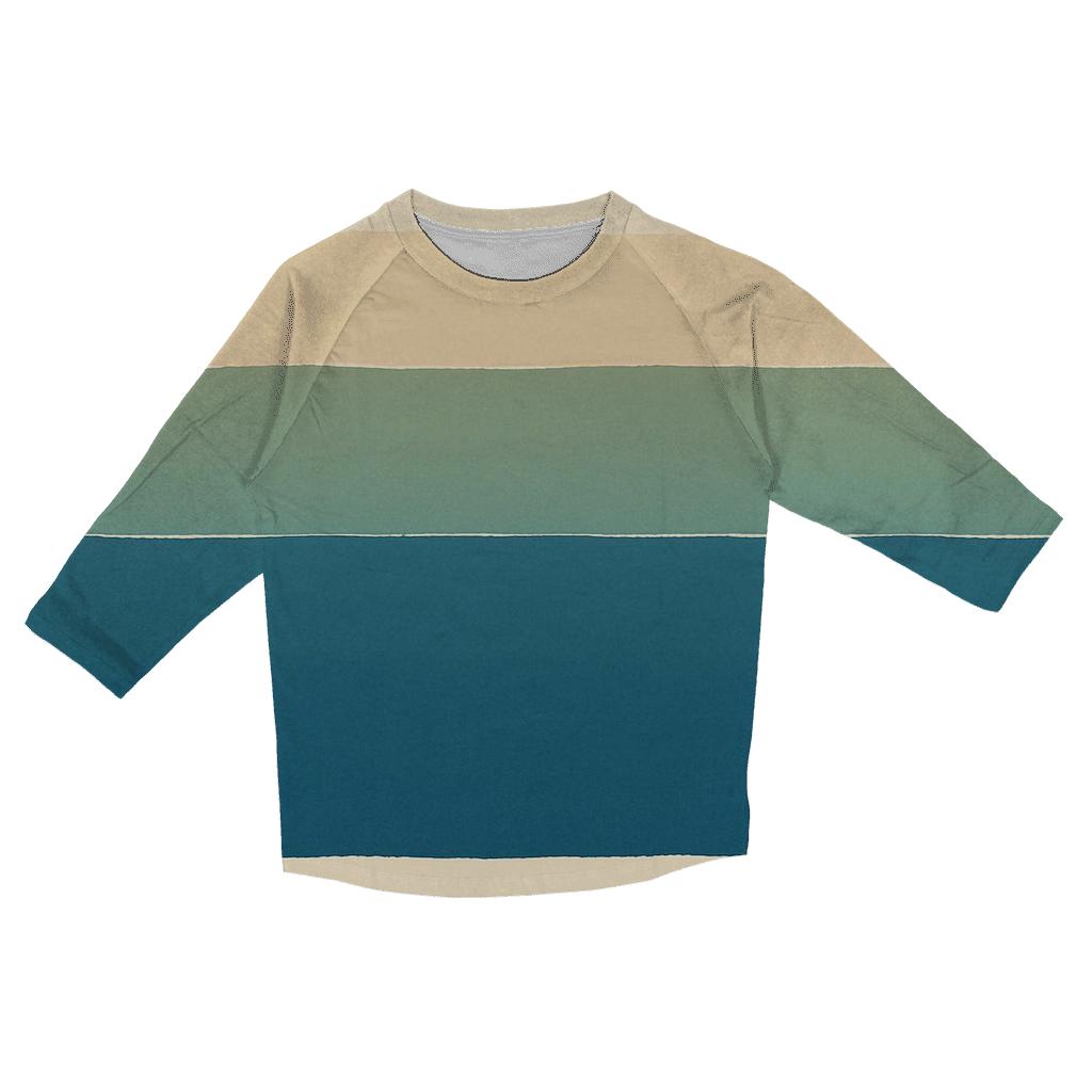 Horizon Lagoon Stripes casual three quarter sleeve shirts