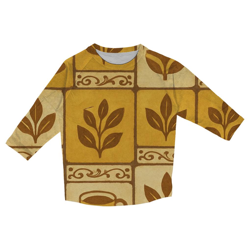 Cafe Tile Mosaic designer 3/4 sleeve blouses