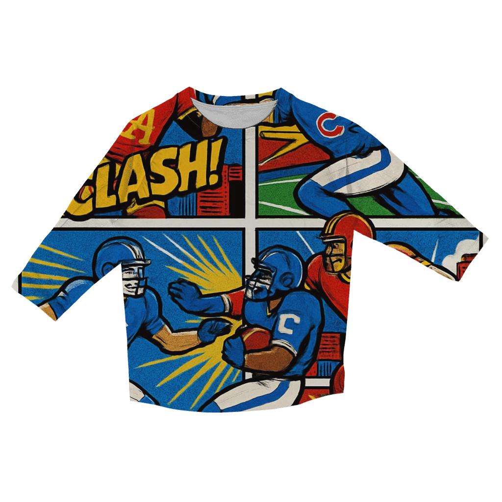 Comic Panel Rivalry casual three quarter sleeve shirts