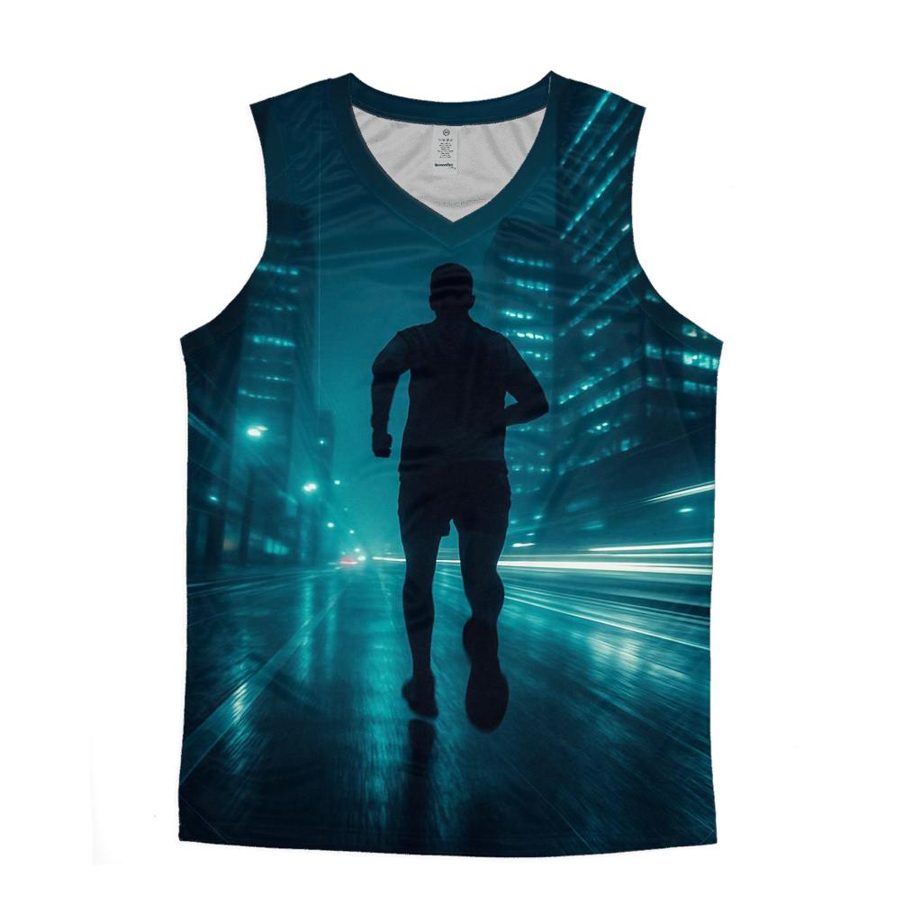 Midnight Marathon Cityscape casual summer tank tops