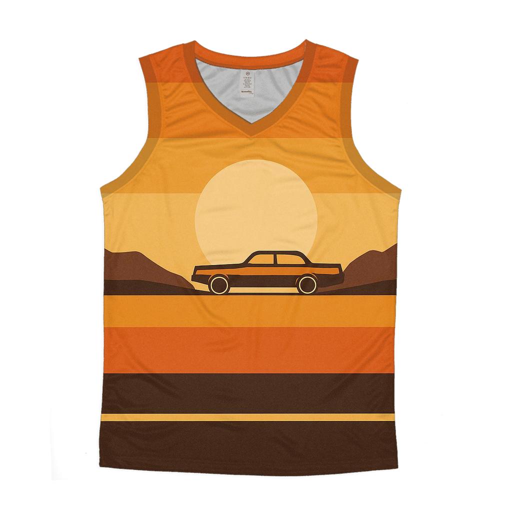 Sunset Stripe Horizon stylish racerback tanks