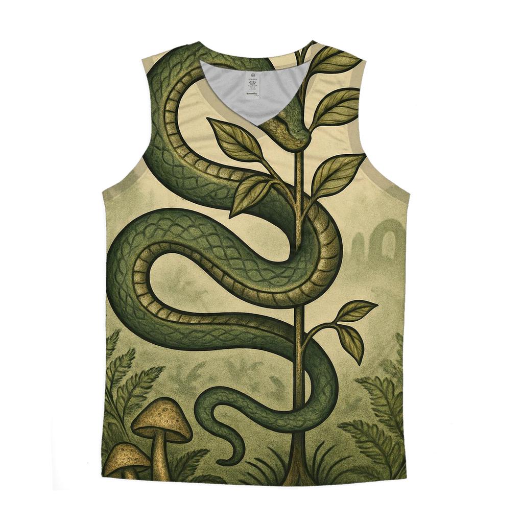Forest Healer Ouroboros graphic print tank tops