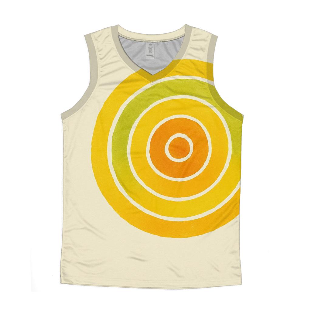 Citrus Off Center Bullseye personalized athletic tanks