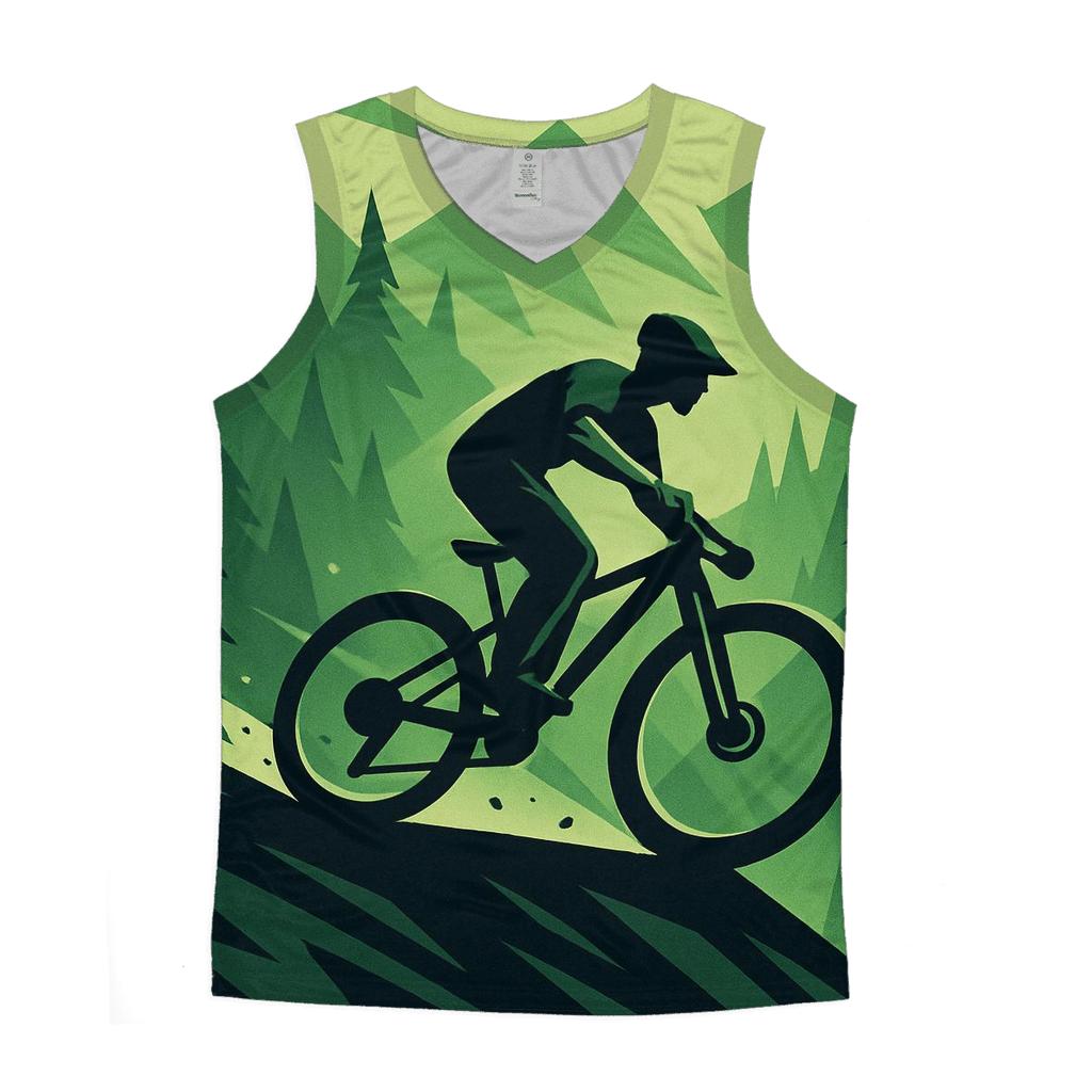 Mountain Bike Trail Geometry personalized athletic tanks
