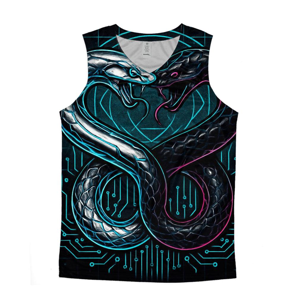 Binary Twin Ouroboros custom tank tops