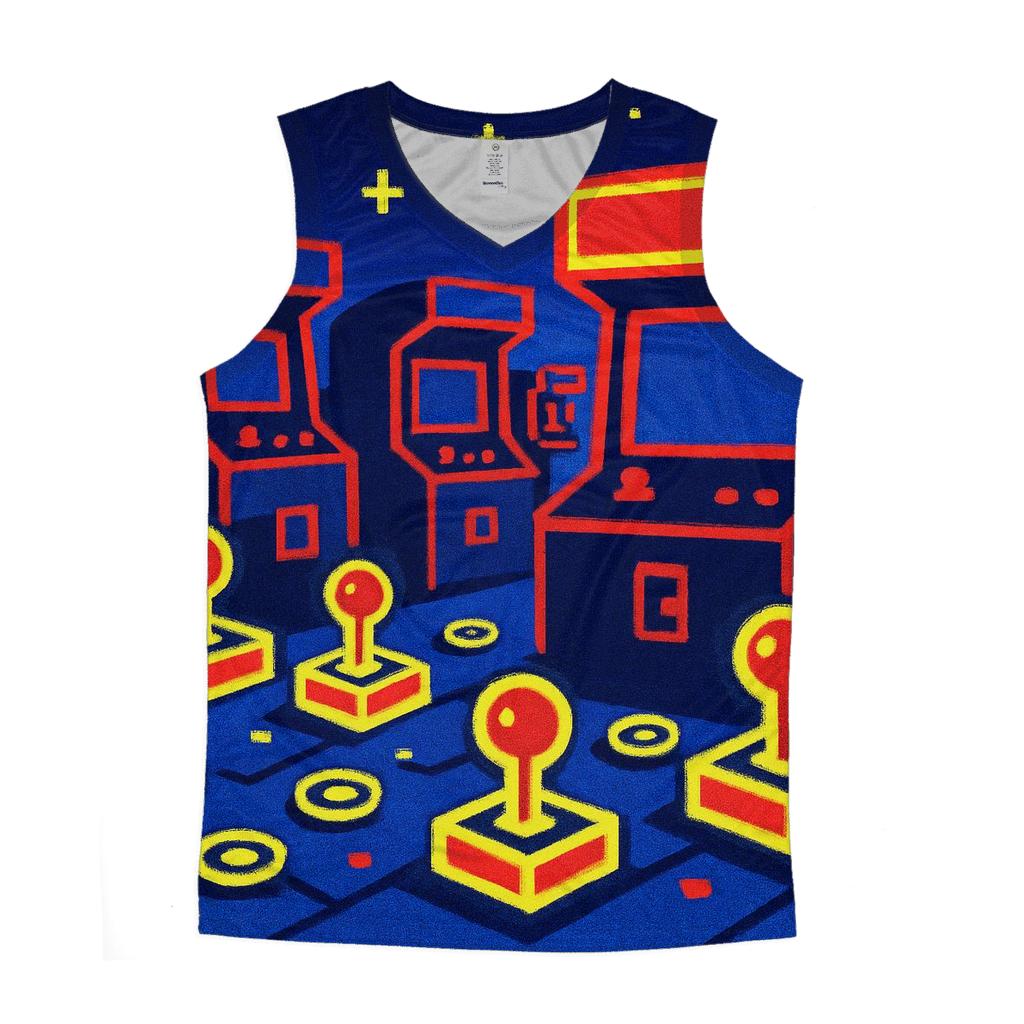 Pixel Arcade Night casual summer tank tops