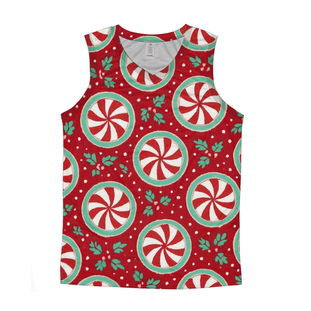 Peppermint Burst Circle Design stylish racerback tanks