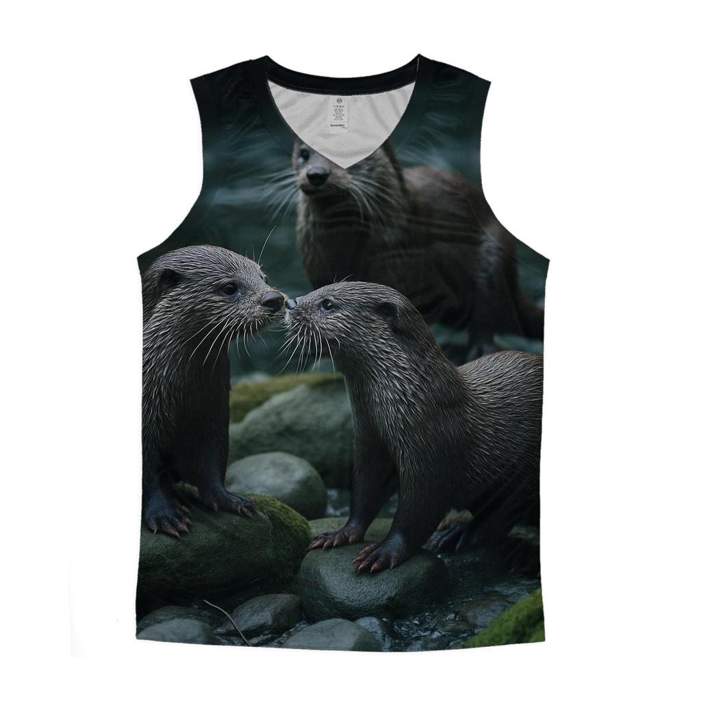 River Bend Otter Play cotton sleeveless tops