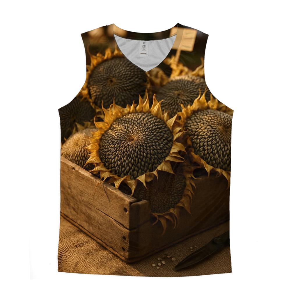 Heirloom Sunflower Seed Exchange graphic print tank tops