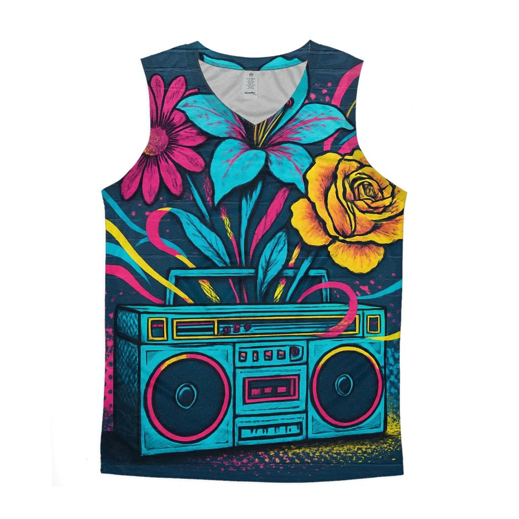 Boombox Bloom sports performance tank tops