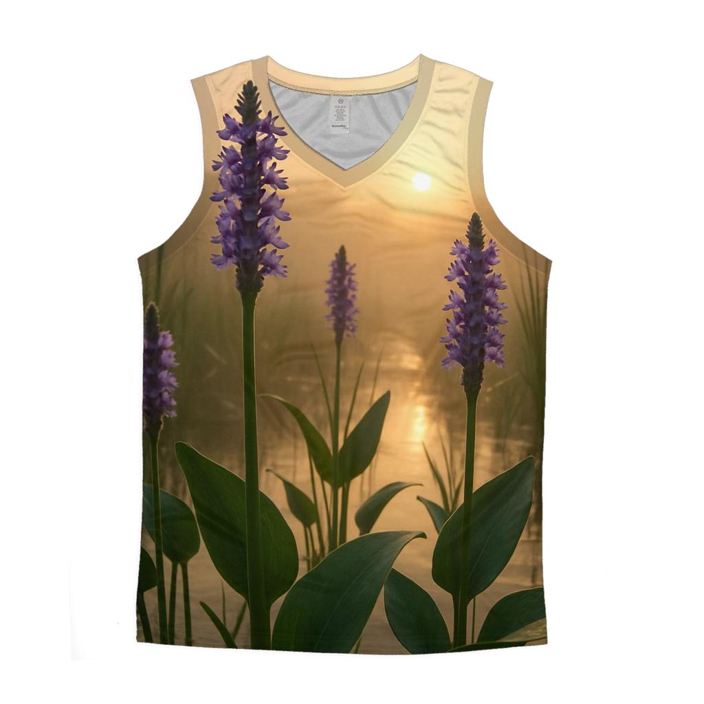 Wetland Pickerelweed Morning Chorus personalized athletic tanks
