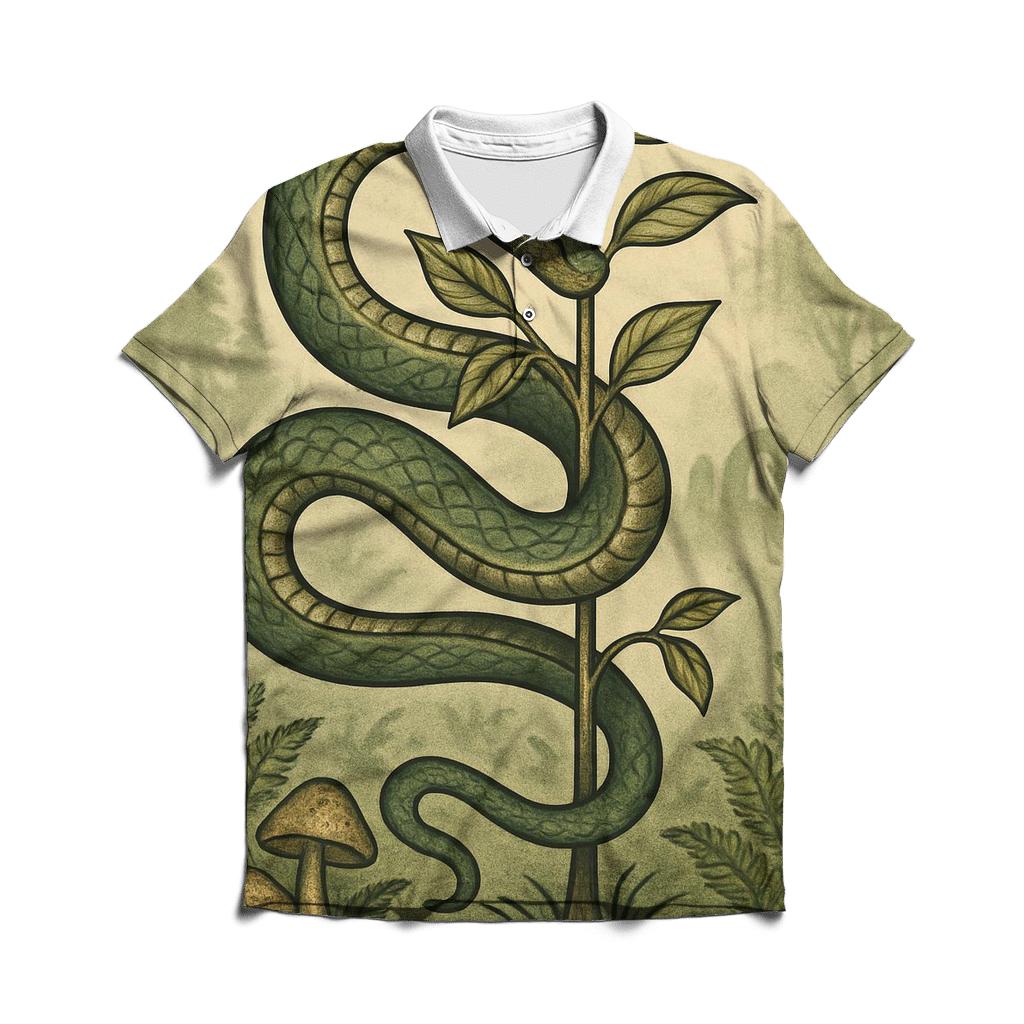 Forest Healer Ouroboros premium cotton polo shirts