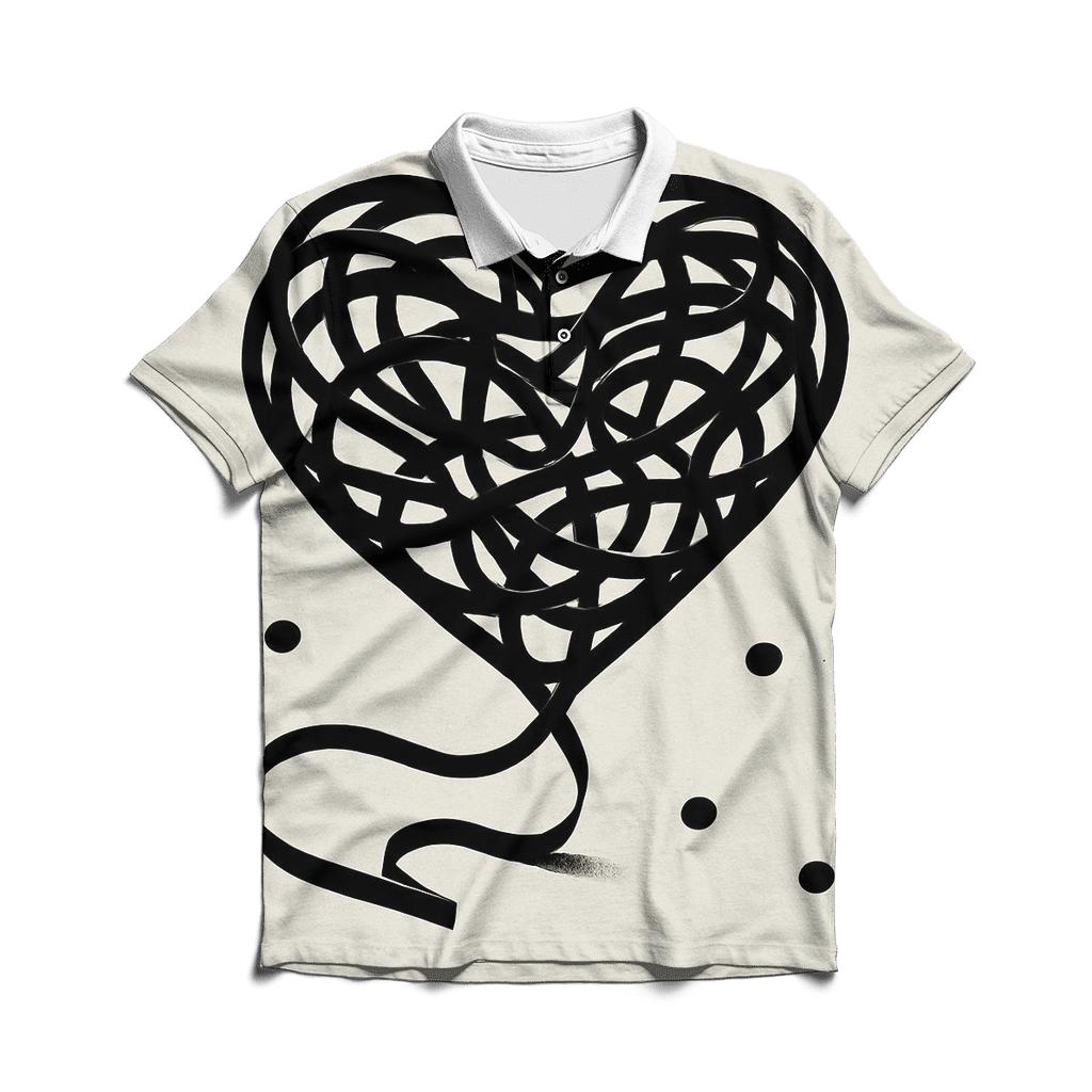 Cassette Tape Tangle custom polo shirts