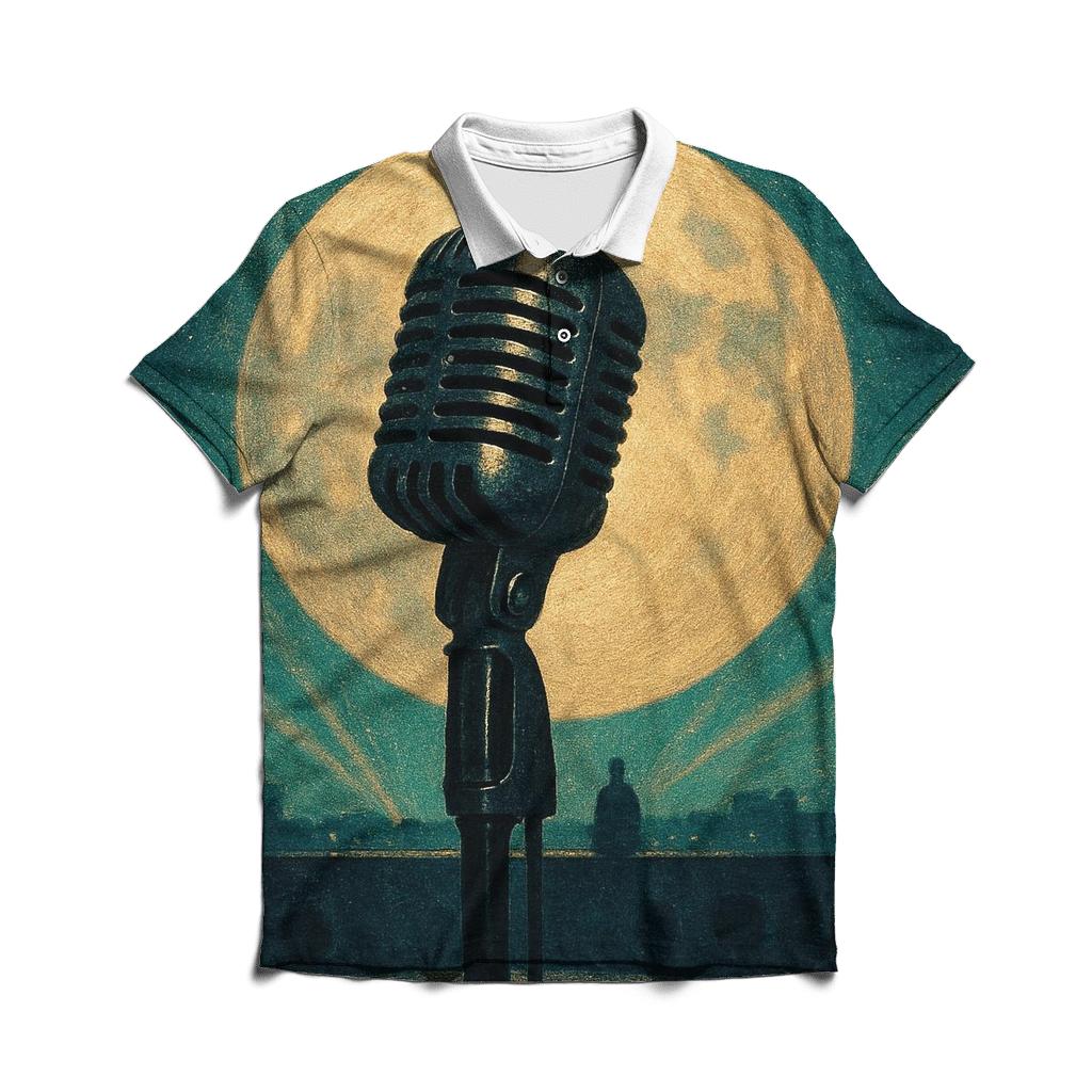 Microphone Moonrise branded logo polo shirts