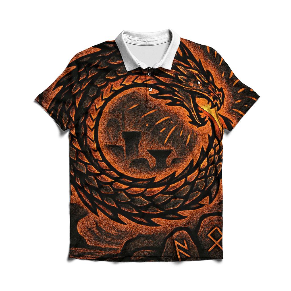 Emberforge Ouroboros embroidered polo tops