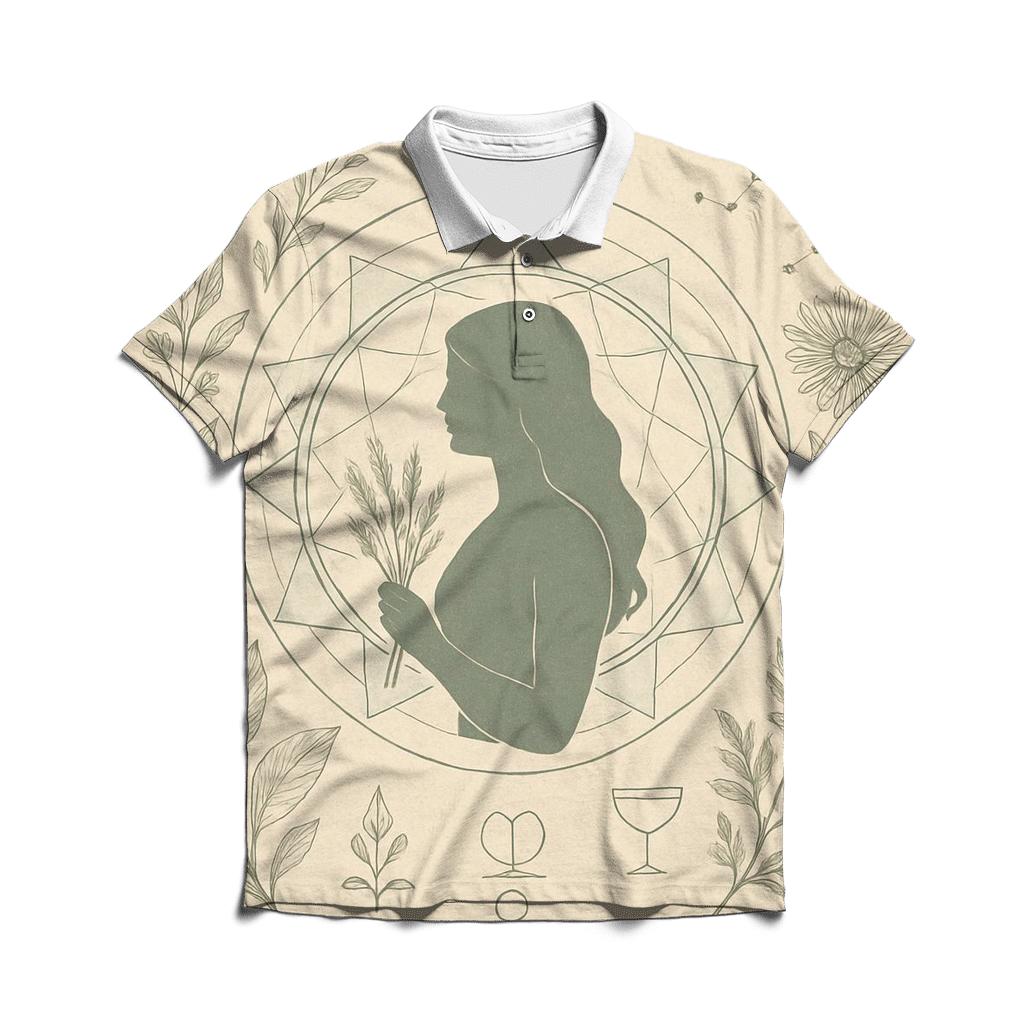 Virgo Earth Healer Chart designer slim fit polos