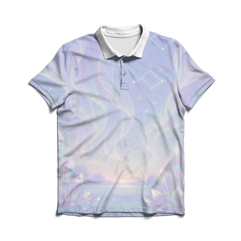 Opal Veil Constellation personalized polo shirts