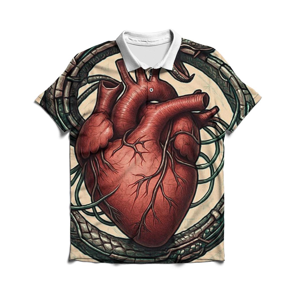 Circuit Heart Ouroboros personalized polo shirts