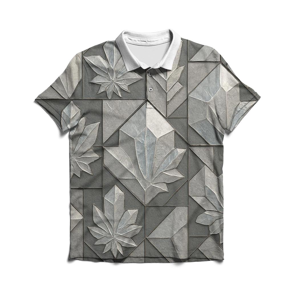 Frosted Crystal Mosaic branded logo polo shirts