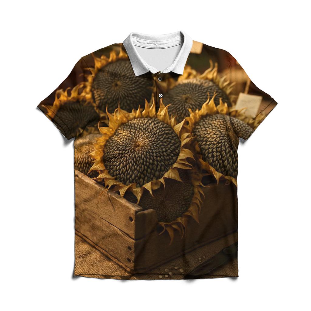 Heirloom Sunflower Seed Exchange premium cotton polo shirts