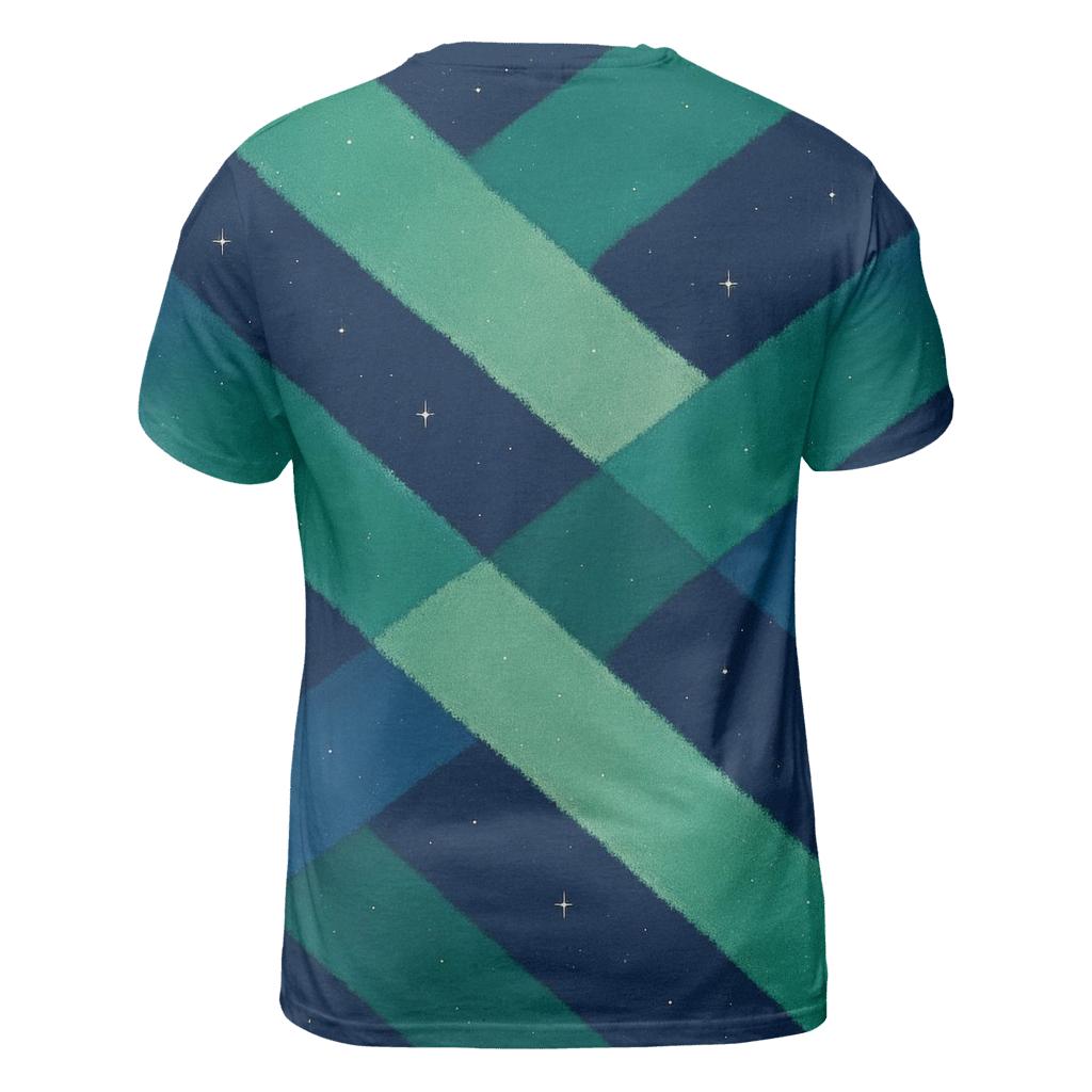 Aurora Curtain Drift artistic all-over print tops