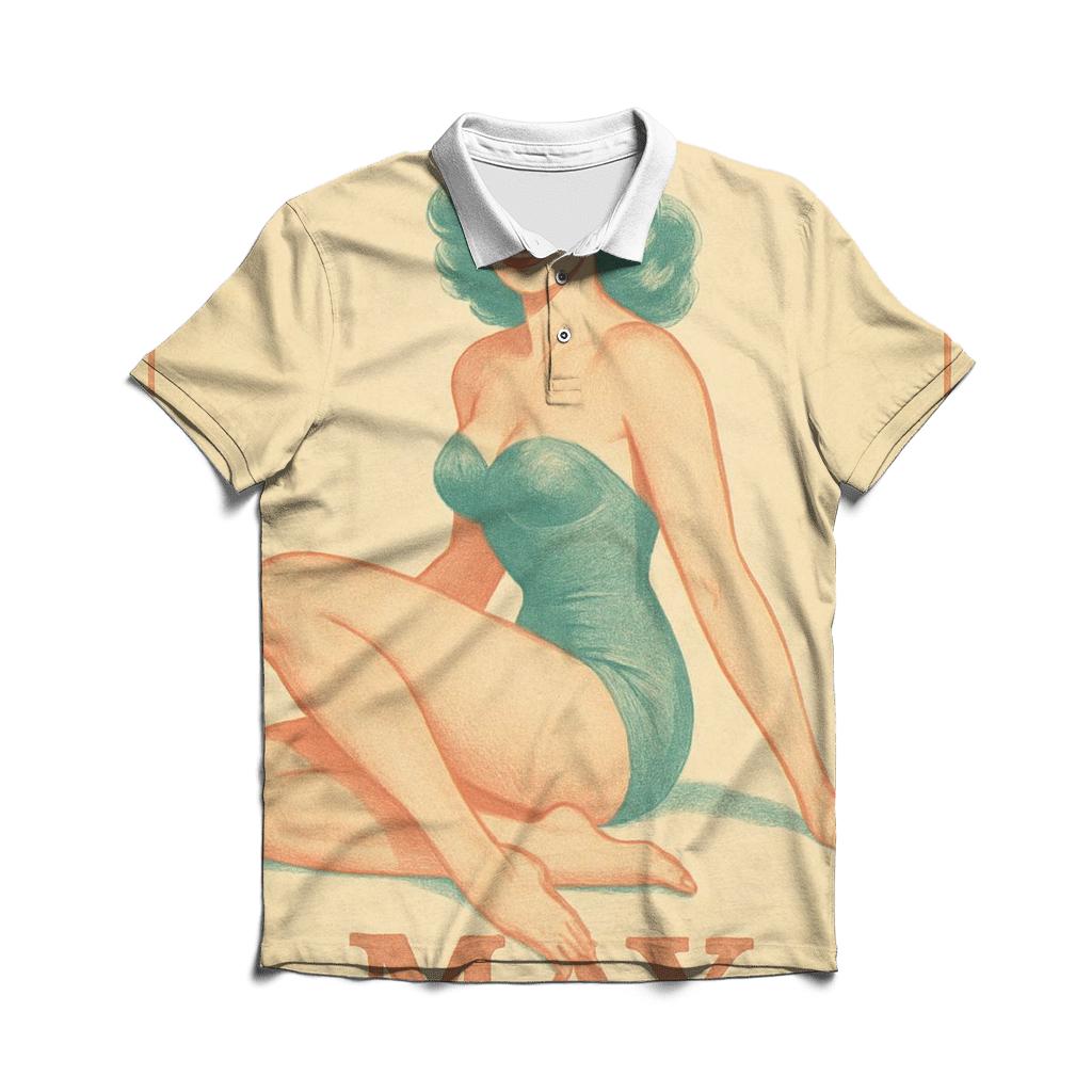 Pinup Calendar Poster casual sports polo shirts