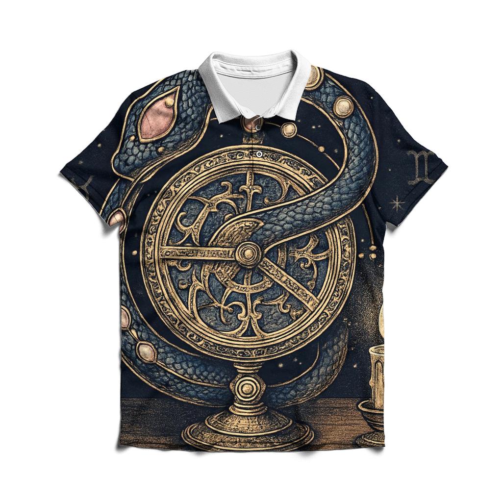 Stargazer Ouroboros Talisman personalized polo shirts