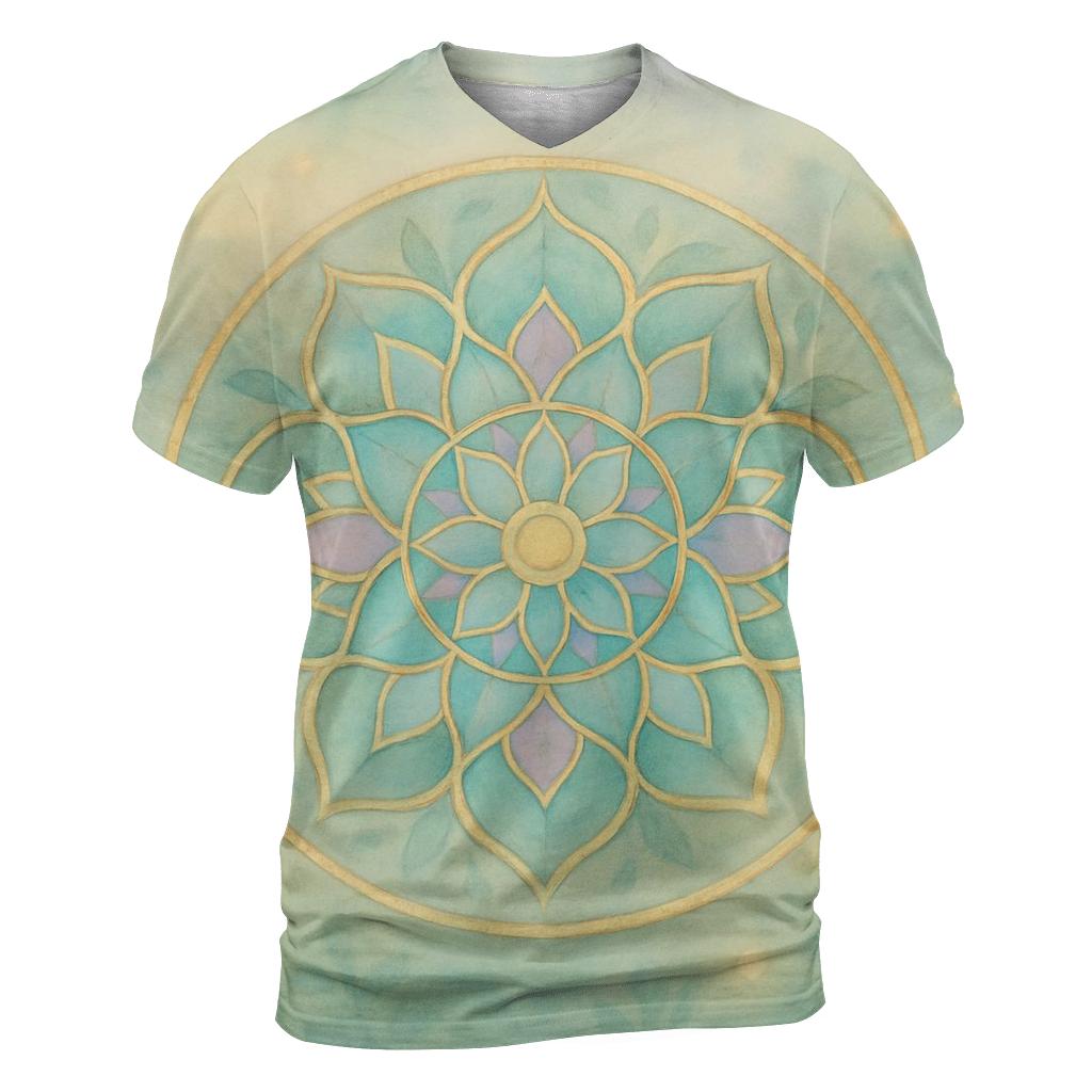 Luminous Mandala Garden custom all-over print shirts