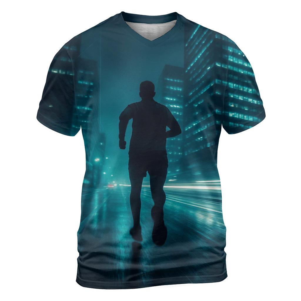 Midnight Marathon Cityscape custom all-over print shirts
